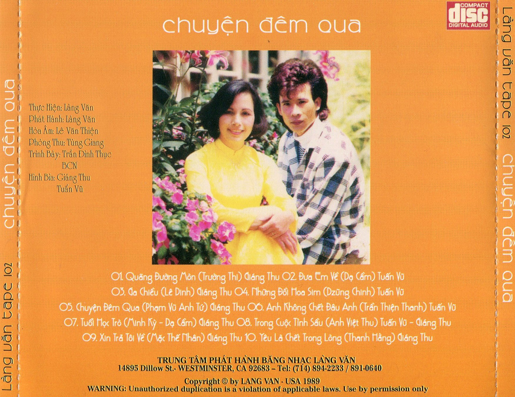 Tape Làng Văn 102 - Chuyện Đêm Qua