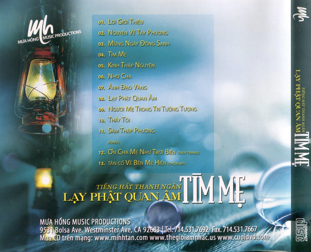 Mưa Hồng CD - Lạy Phật Quan Âm - Tìm Mẹ