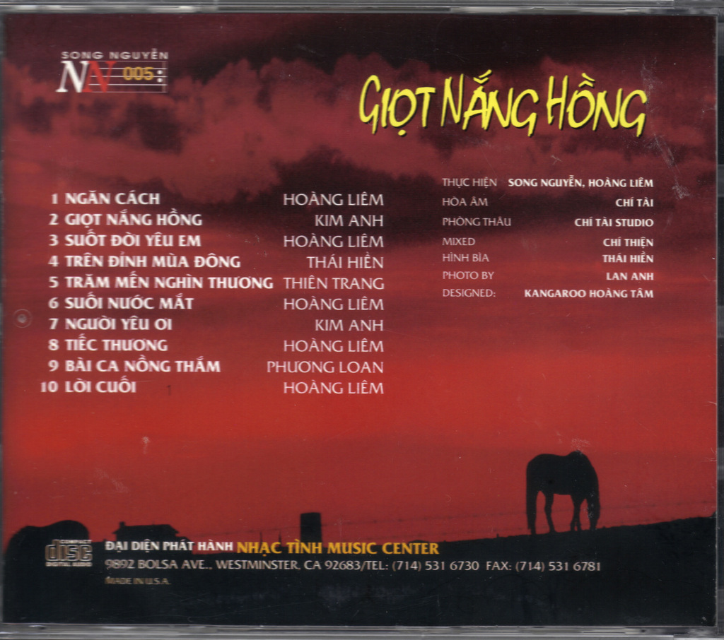 Song Nguyễn CD005 - Giọt Nắng Hồng