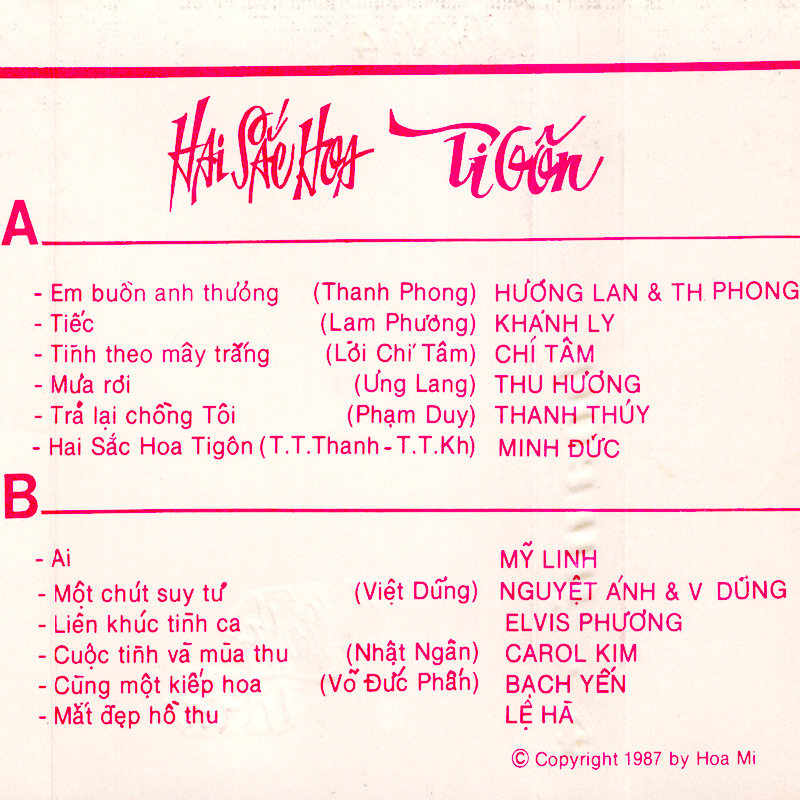 Tape Họa Mi 4 - Hai Sắc Hoa Tigon