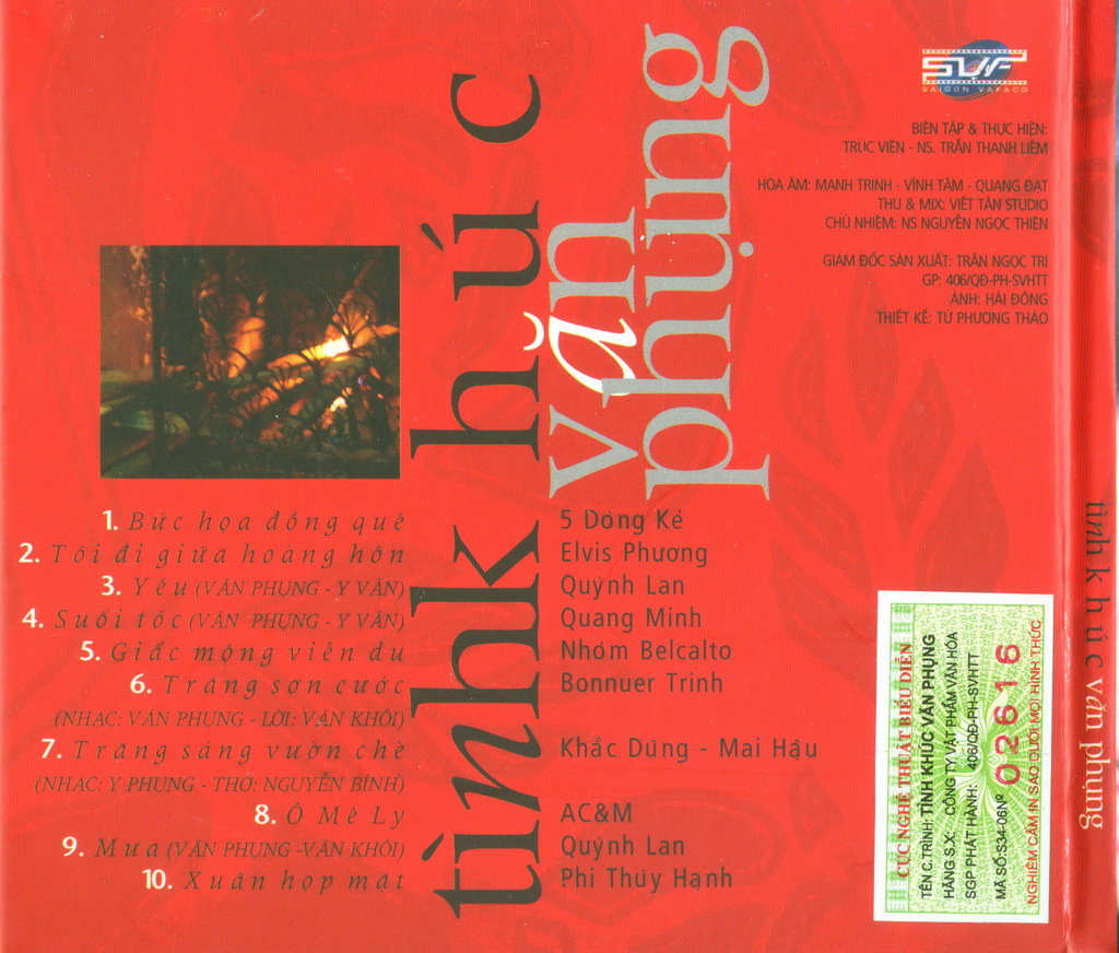 Vafaco CD - Tình Khúc Văn Phụng