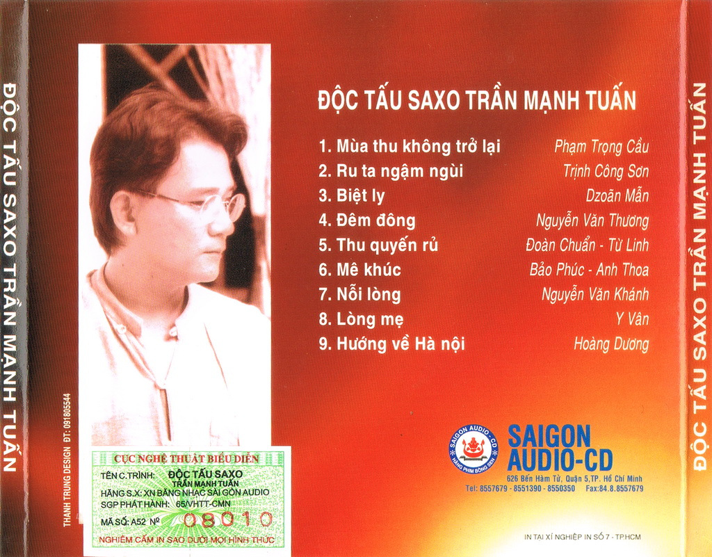 Sài Gòn CD - Độc Tấu Saxo Trần Mạnh Tuấn