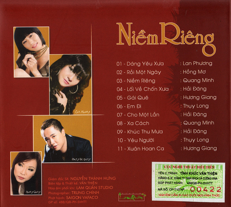Khoa & Cường Vina CD - Tình Khúc Văn Thiện - Niềm Riêng