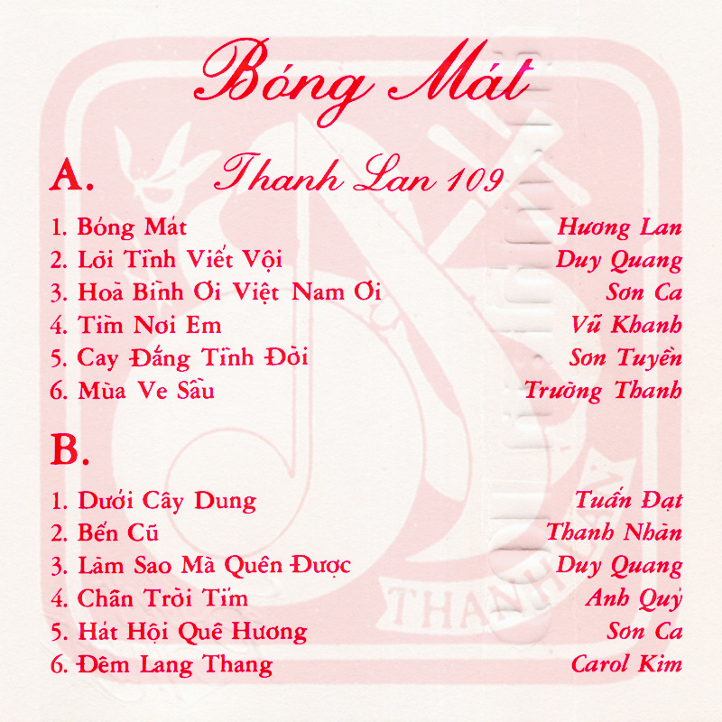 Tape Thanh Lan 109 - Bóng Mát