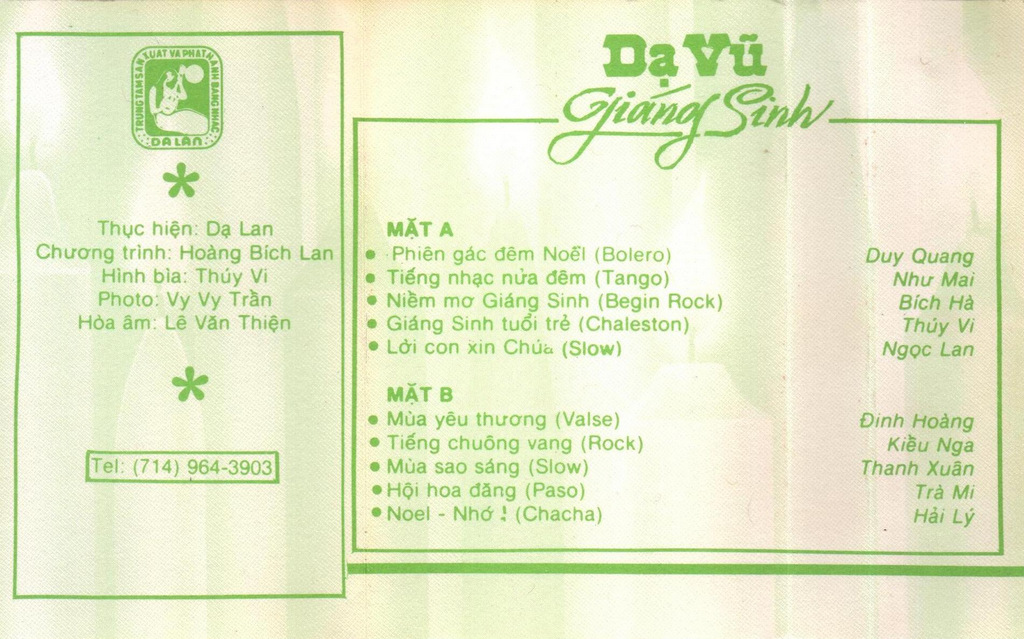 Tape Dạ Lan 29 - Dạ Vũ Giáng Sinh
