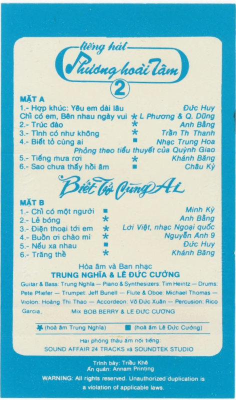 Tape Phương Hoài Tâm 2 - Biết Tỏ Cùng Ai