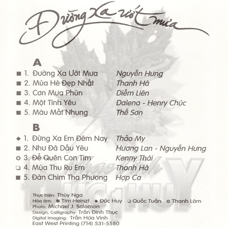Tape Thúy Nga 108 - Đường Xa Ướt Mưa