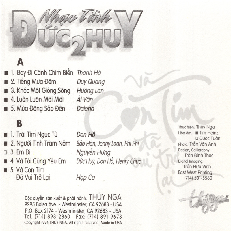 Tape Thúy Nga 109 - Và Con Tim Đã Vui Trở Lại
