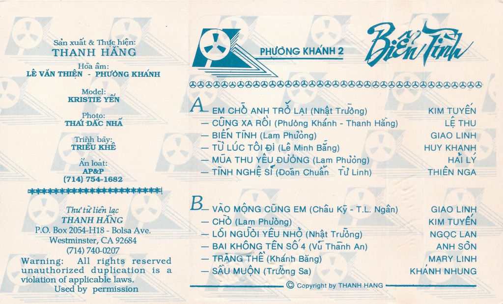 Tape Phương Khánh 2 - Biển Tình