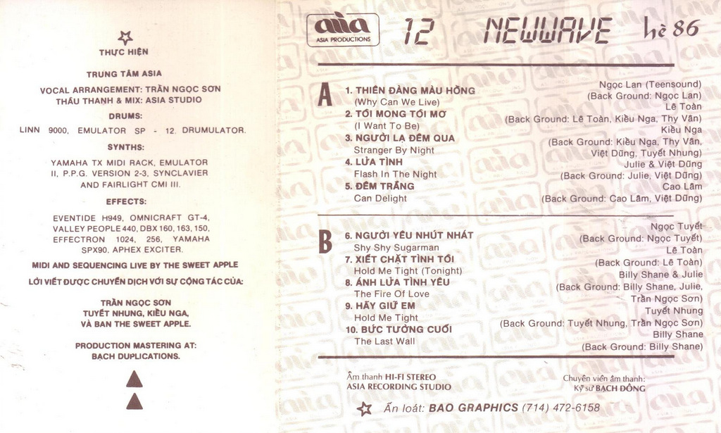 Tape Asia 12 - New Wave Hè 86