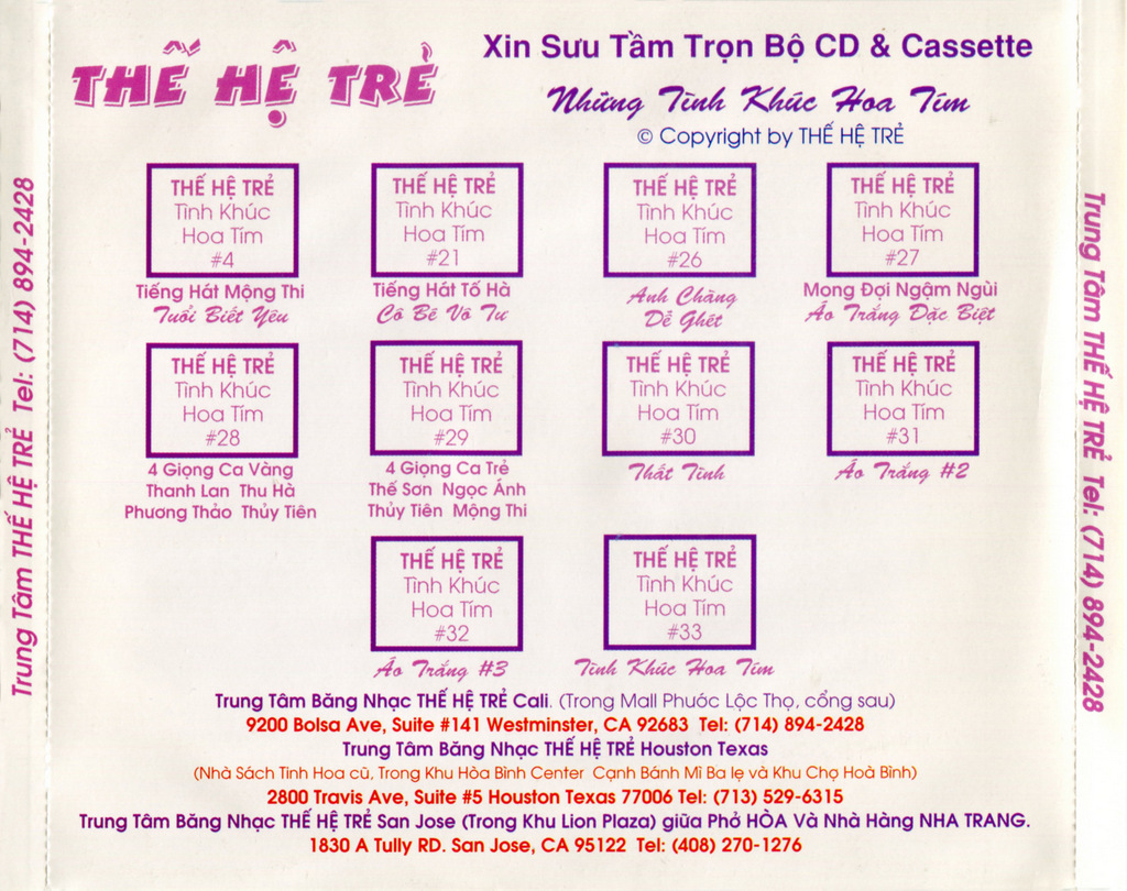 Thế Hệ Trẻ CD028 - 4 Giọng Ca Vàng