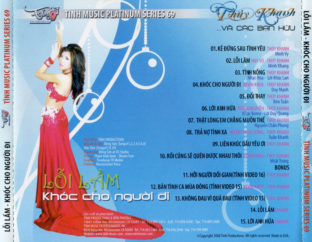 Tình CD069 - Lỗi Lầm, Khóc Cho Người Đi - Thúy Khanh