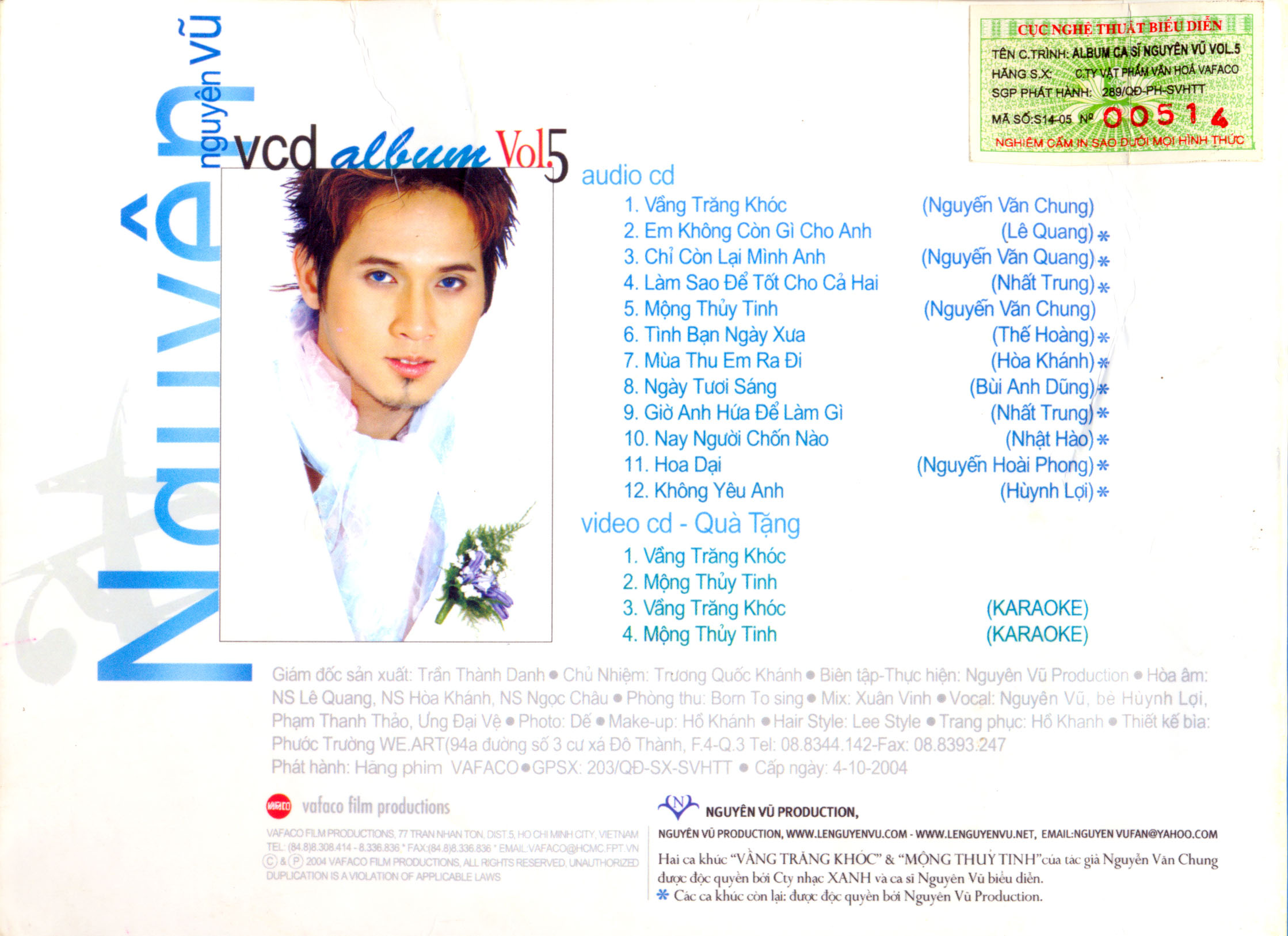 Vafaco CD - Vầng Trăng Khóc... Em Không Còn Gì Cho Anh... - Nguyên Vũ