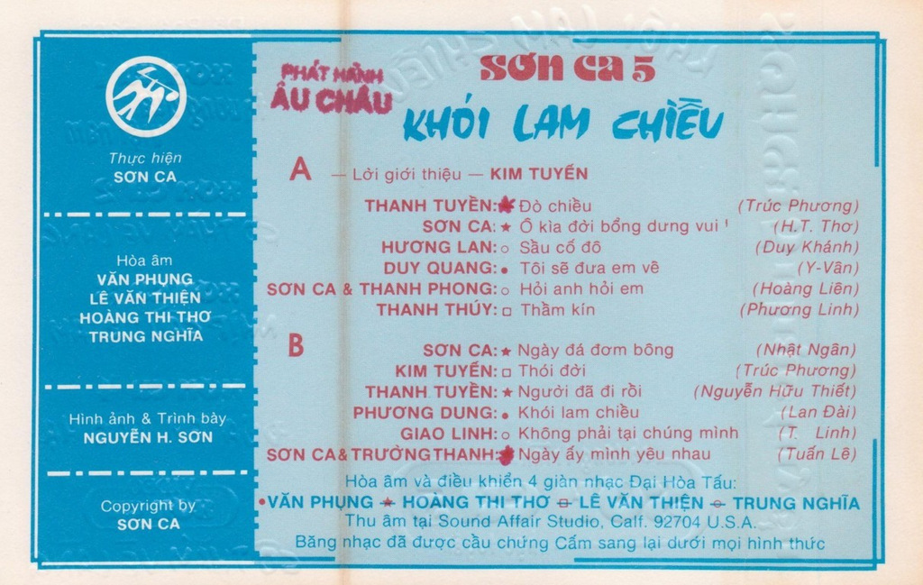 Tape Sơn Ca 5 - Khói Lam Chiều