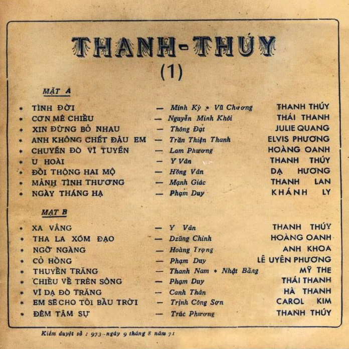 Tape Thanh Thúy 1