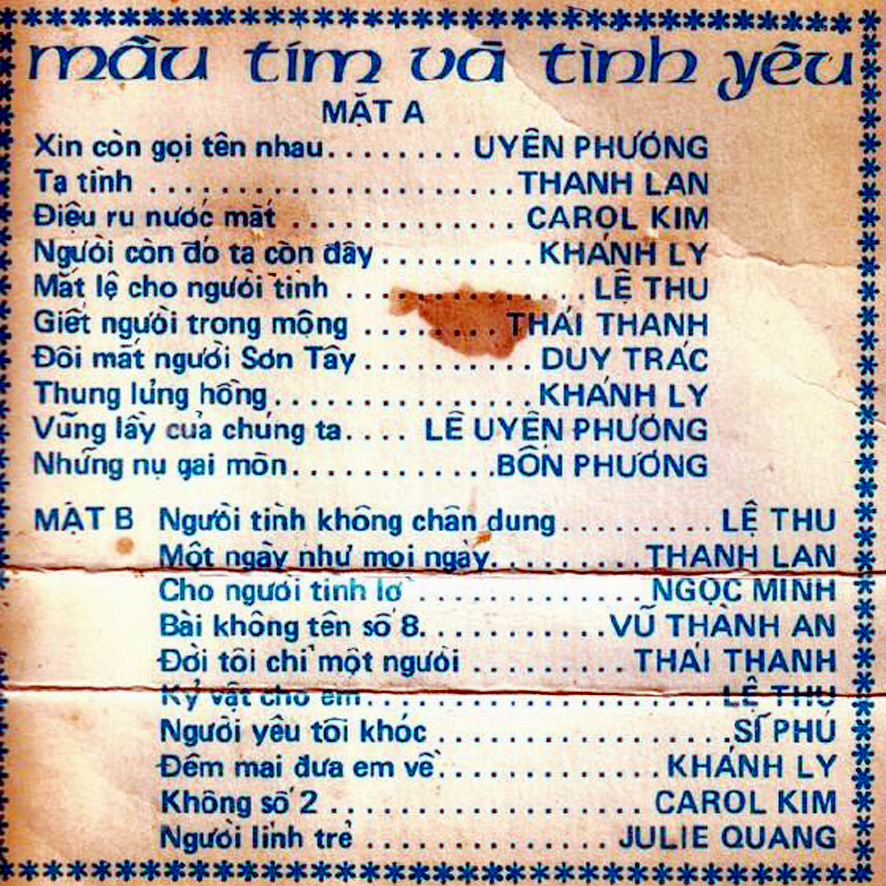 Tape Phạm Mạnh Cương 16 - Màu Tím Và Tình Yêu