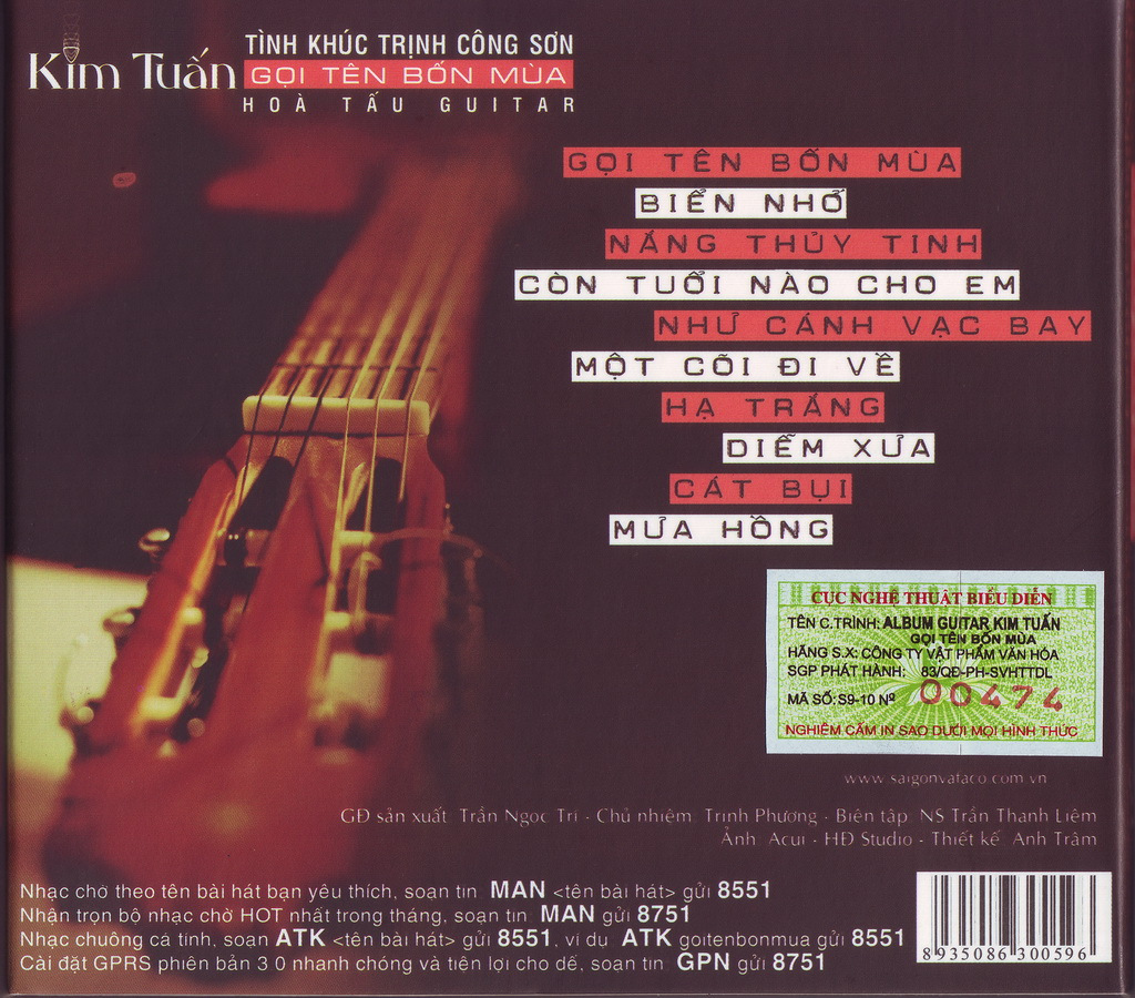 Vafaco CD - Guitar Kim Tuấn - Gọi Tên Bốn Mùa