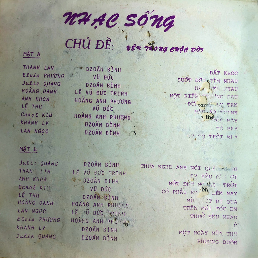 Tape Nhạc Sống 1 - Yêu Trong Cuộc Đời