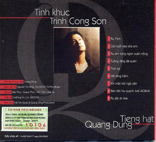 Quang Dũng CD - Tình Khúc Trịnh Công Sơn - Quang Dũng