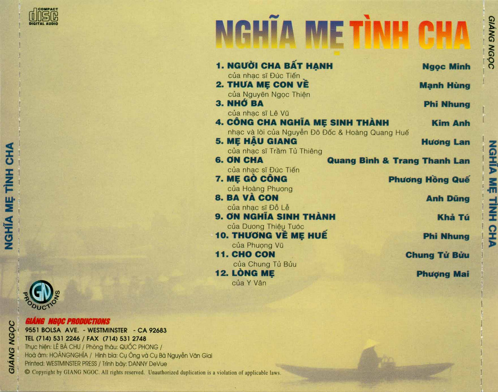 Giáng Ngọc CD - Nghĩa Mẹ Tình Cha