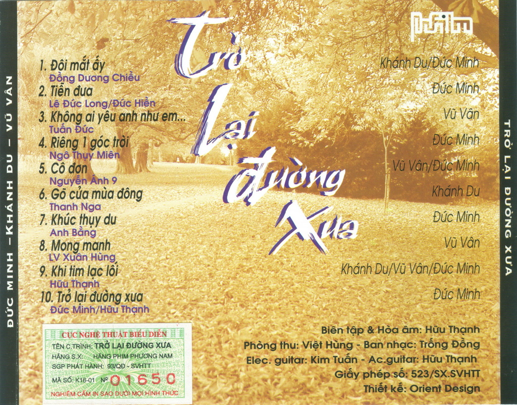 Phương Nam CD - Trở Lại Đường Xưa