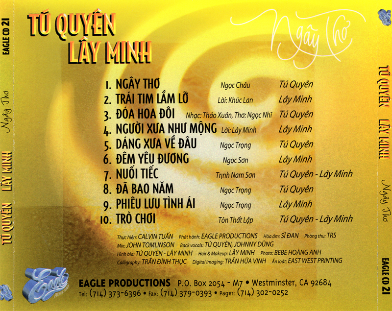 Eagle CD021 - Ngây Thơ - Tú Quyên & Lây Minh