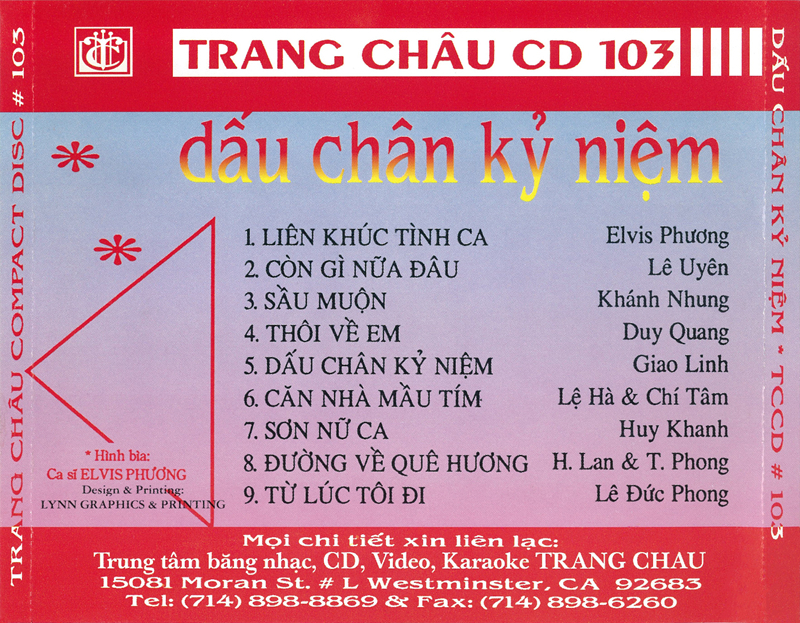 Trang Châu CD103 - Dấu Chân Kỷ Niệm