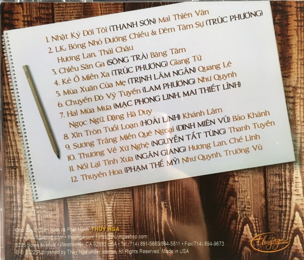 Thúy Nga CD - The Best of Thúy Nga Vol 3