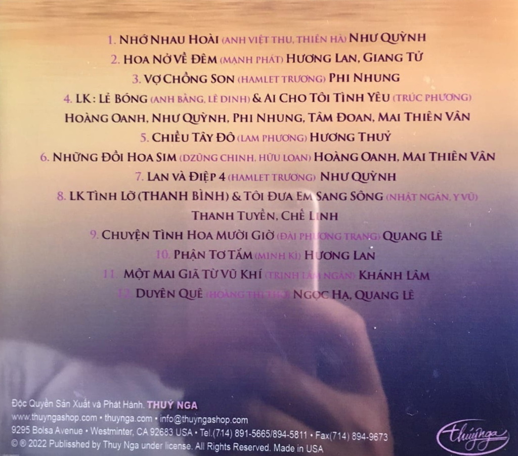 Thúy Nga CD - The Best of Thúy Nga Vol 4