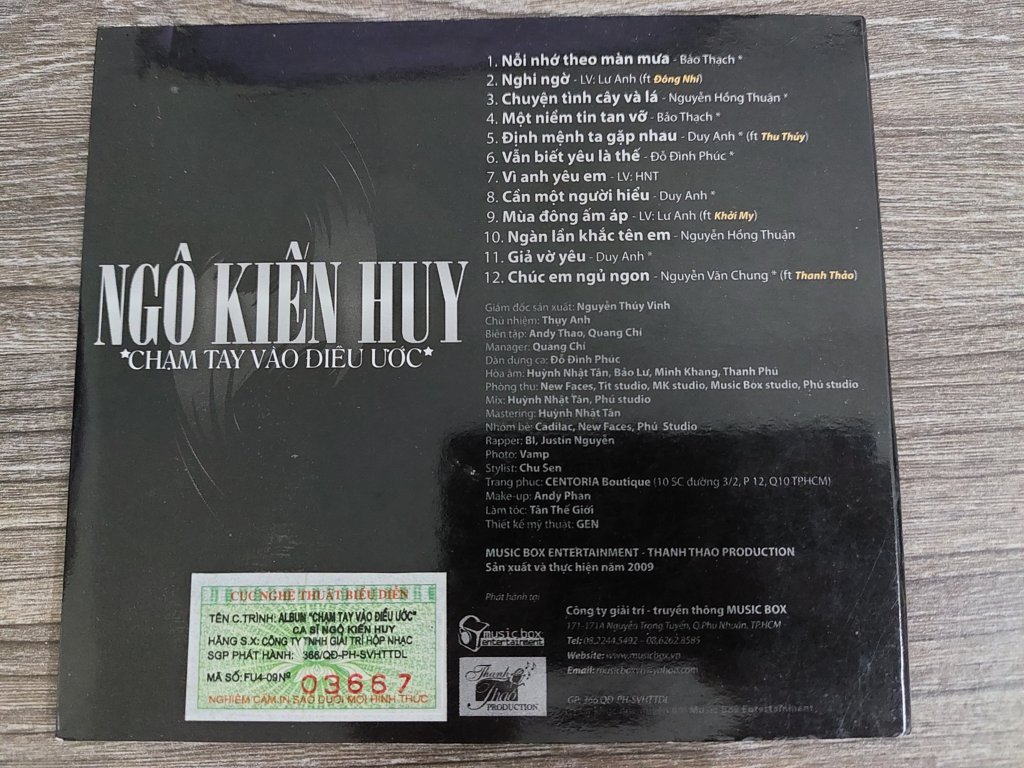 Music Box CD - Chạm Tay Vào Điều Ước - Ngô Kiến Huy