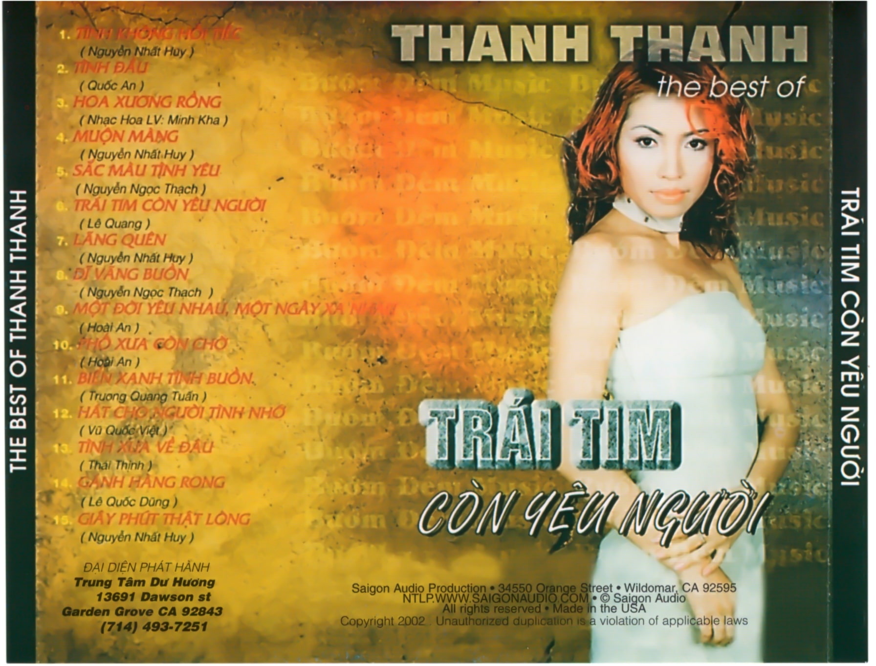 Dư Hương CD - Trái Tim Còn Yêu Người - Thanh Thanh
