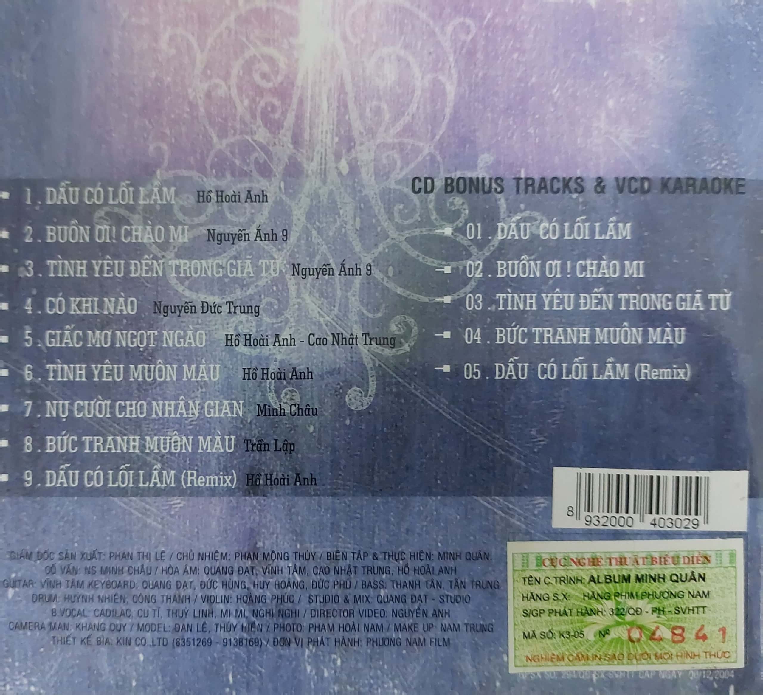 Phương Nam CD - Tình Yêu Muôn Màu - Minh Quân
