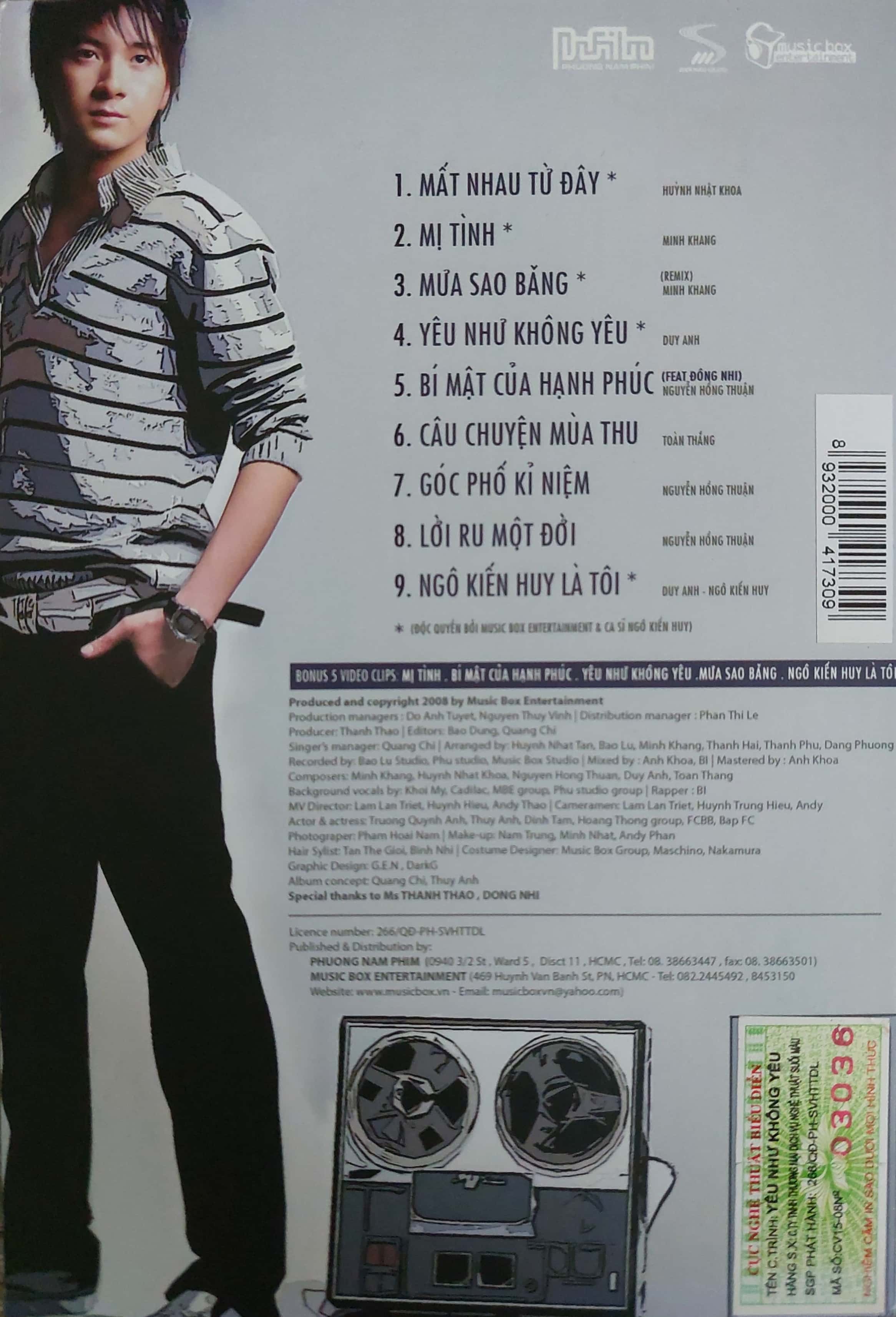 Phương Nam CD - Yêu Như Không Yêu - Ngô Kiến Huy