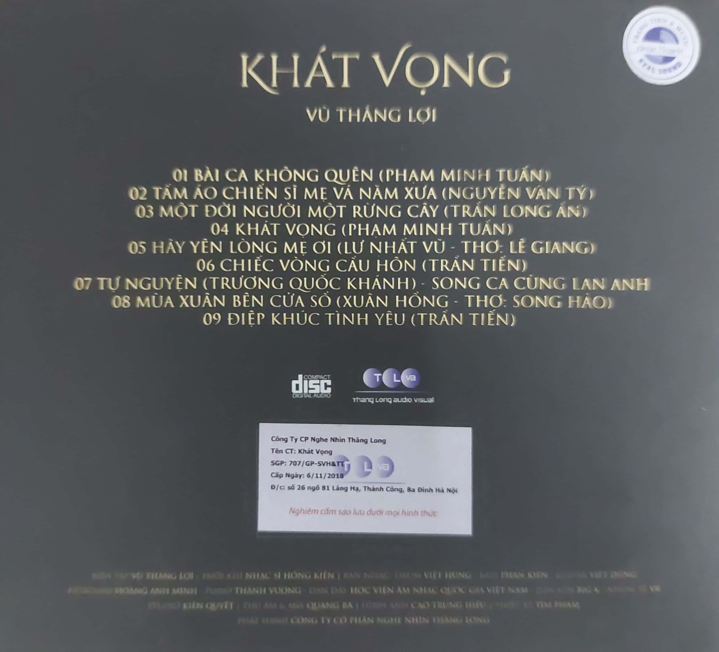 Thăng Long CD - Khát Vọng - Vũ Thắng Lợi