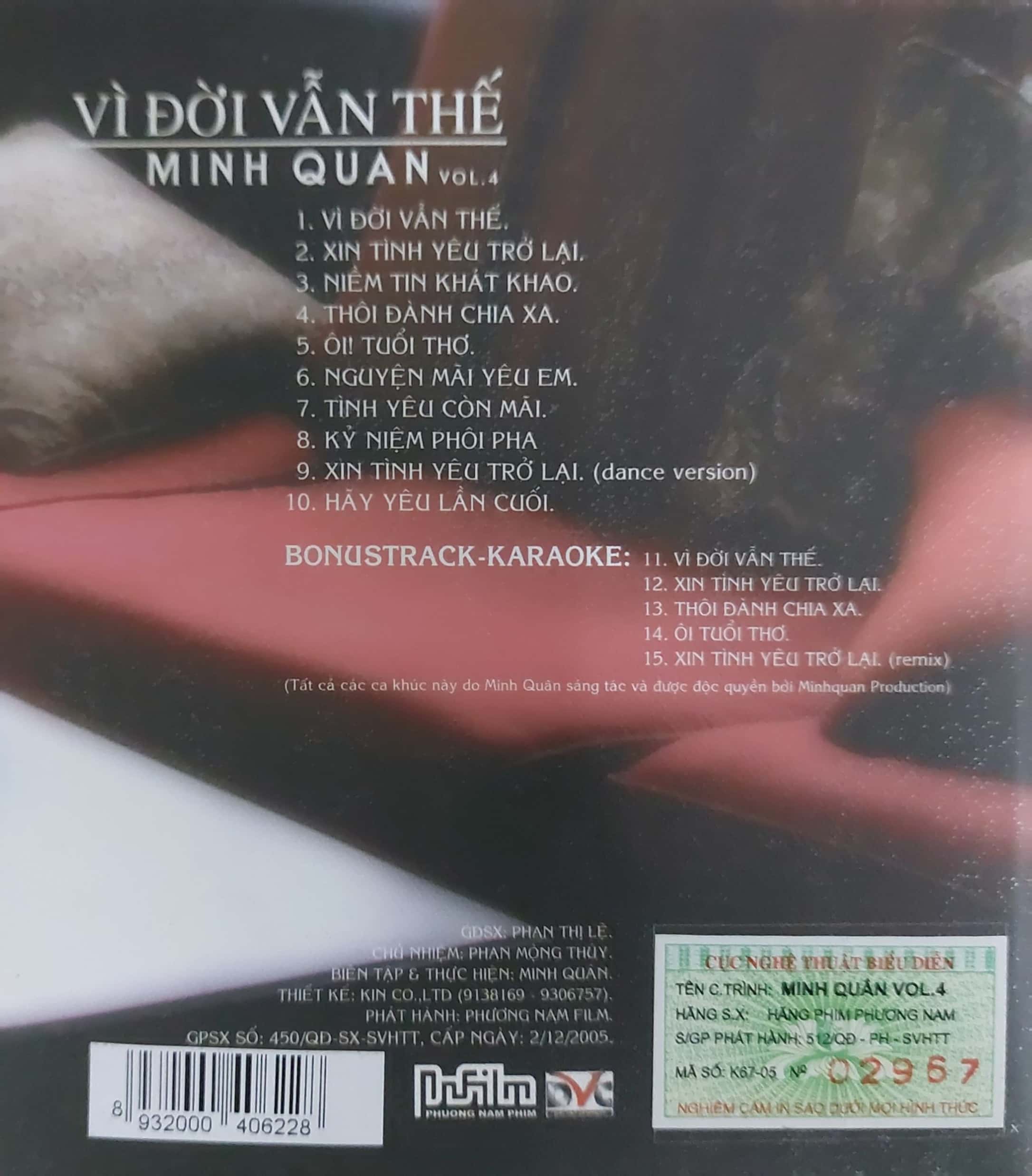 Phương Nam CD - Vì Đời Vẫn Thế - Minh Quân