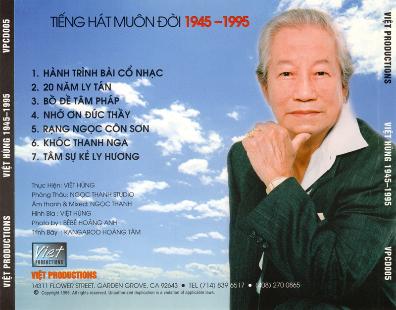 Việt CD005 - Tiếng Hát Muôn Đời (1945-1995) - Việt Hùng