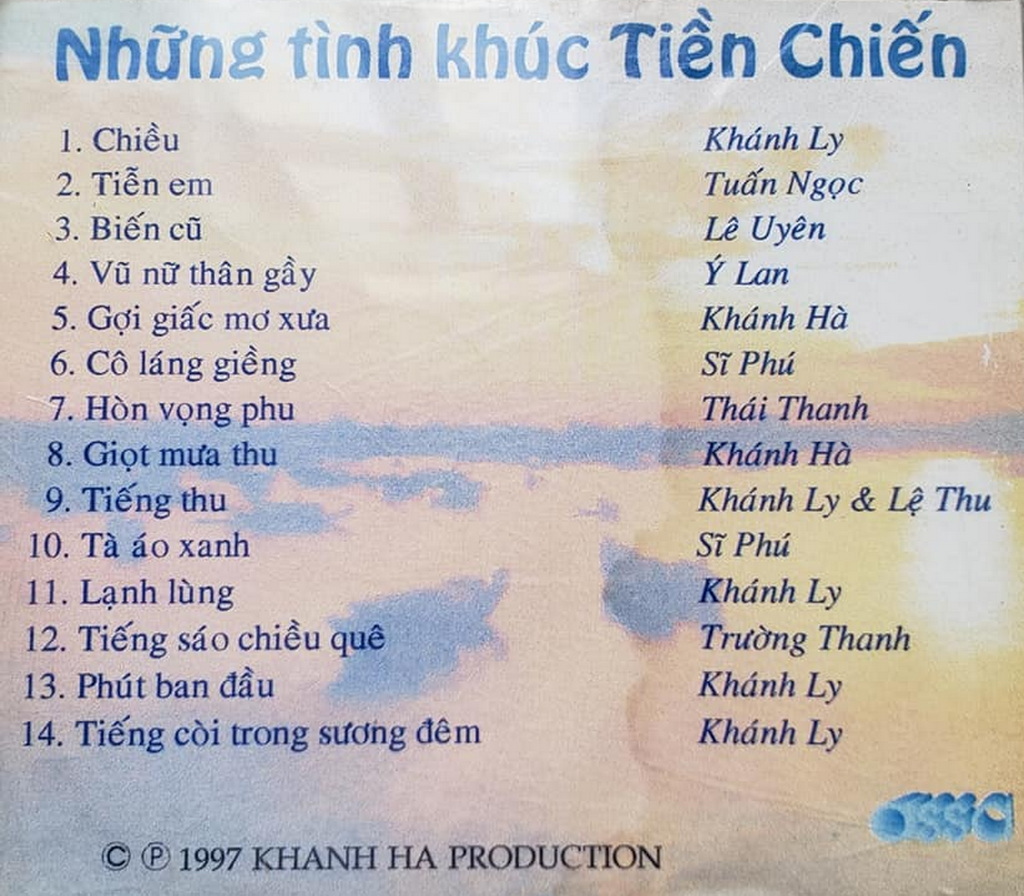 Khánh Hà CD - Tiếng Còi Trong Sương Đêm - Những Tình Khúc Tiền Chiến