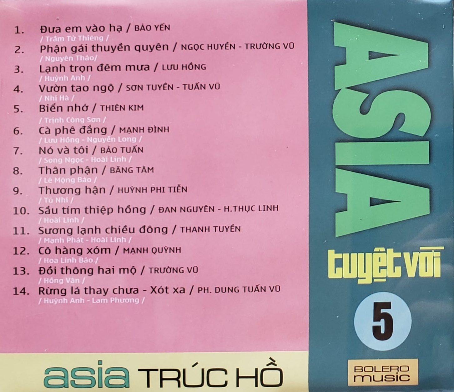 Asia CD -  Bolero Tuyệt Vời (05CD)