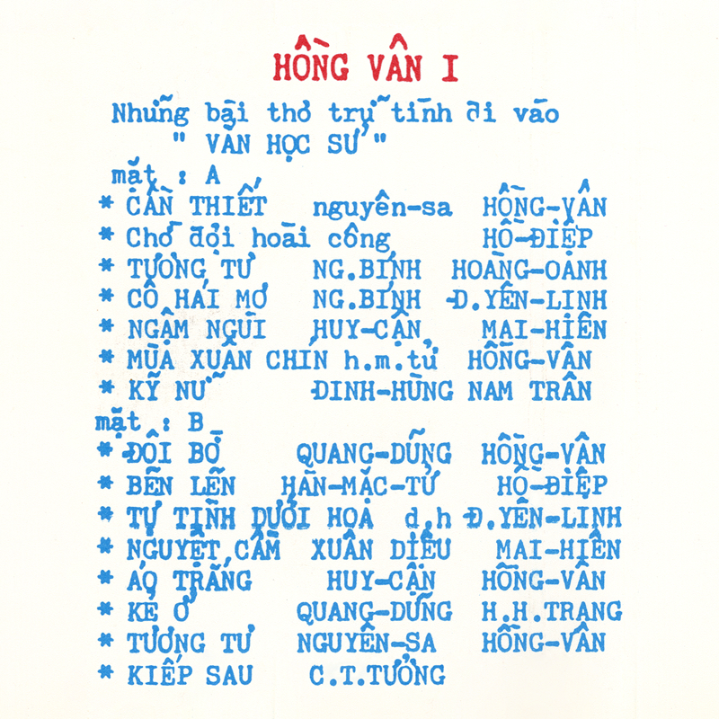 Tape Bốn Phương - Băng Thơ Hồng Vân