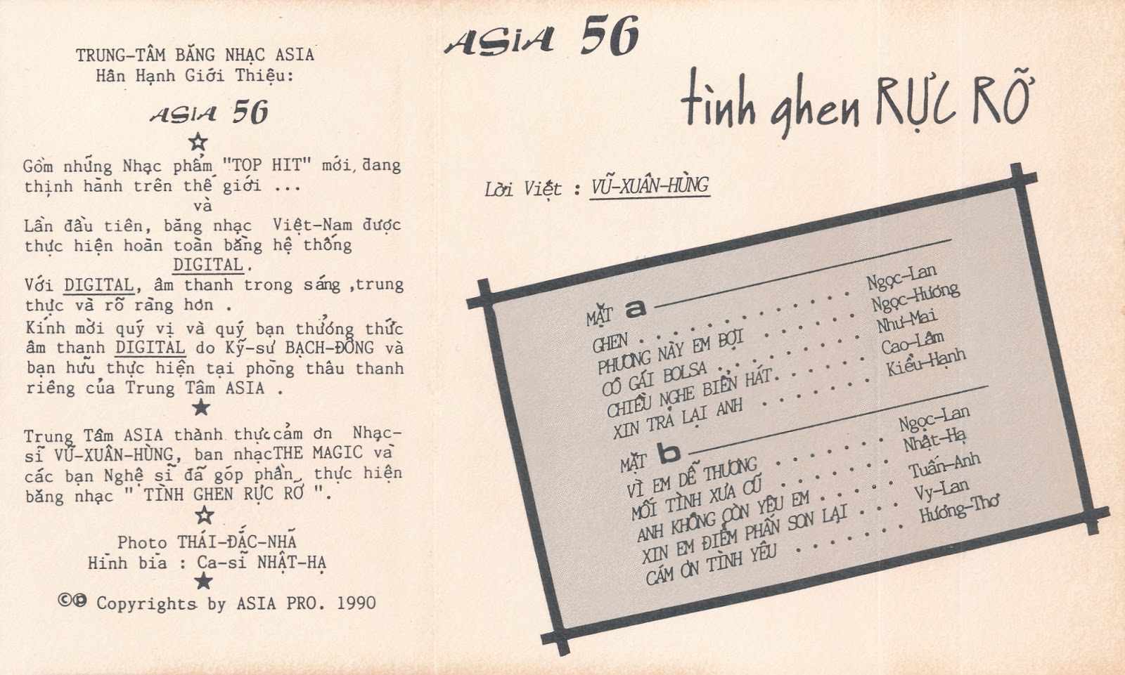 Tape Asia 56 - Tình Ghen Rực Rỡ