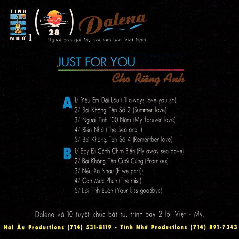 Tape Hải Âu 28 - Just For You - Dalena