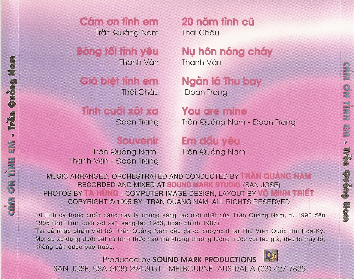 Trần Quang Nam - Cảm Ơn Tình Em