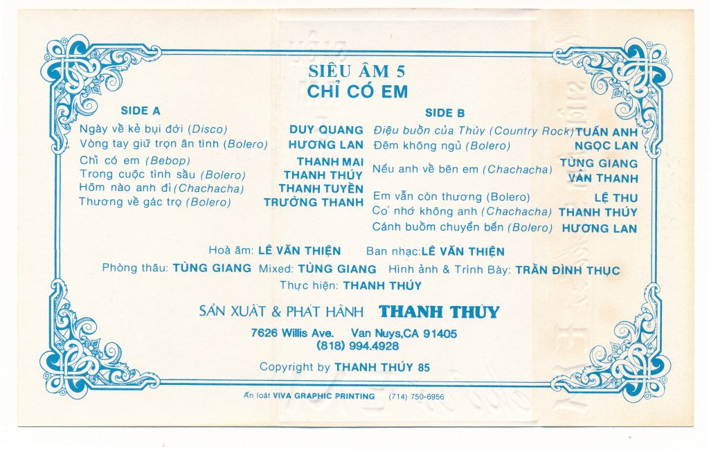 Tape Siêu Âm 5 - Chỉ Có Em