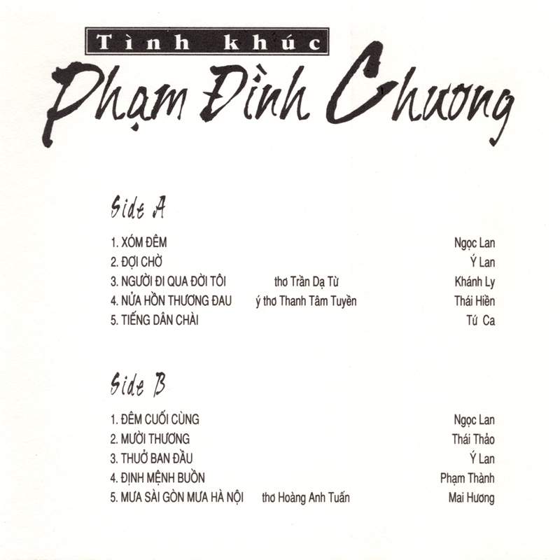 Tape Mây - Đợi Chờ - Tình Khúc Phạm Đình Chương