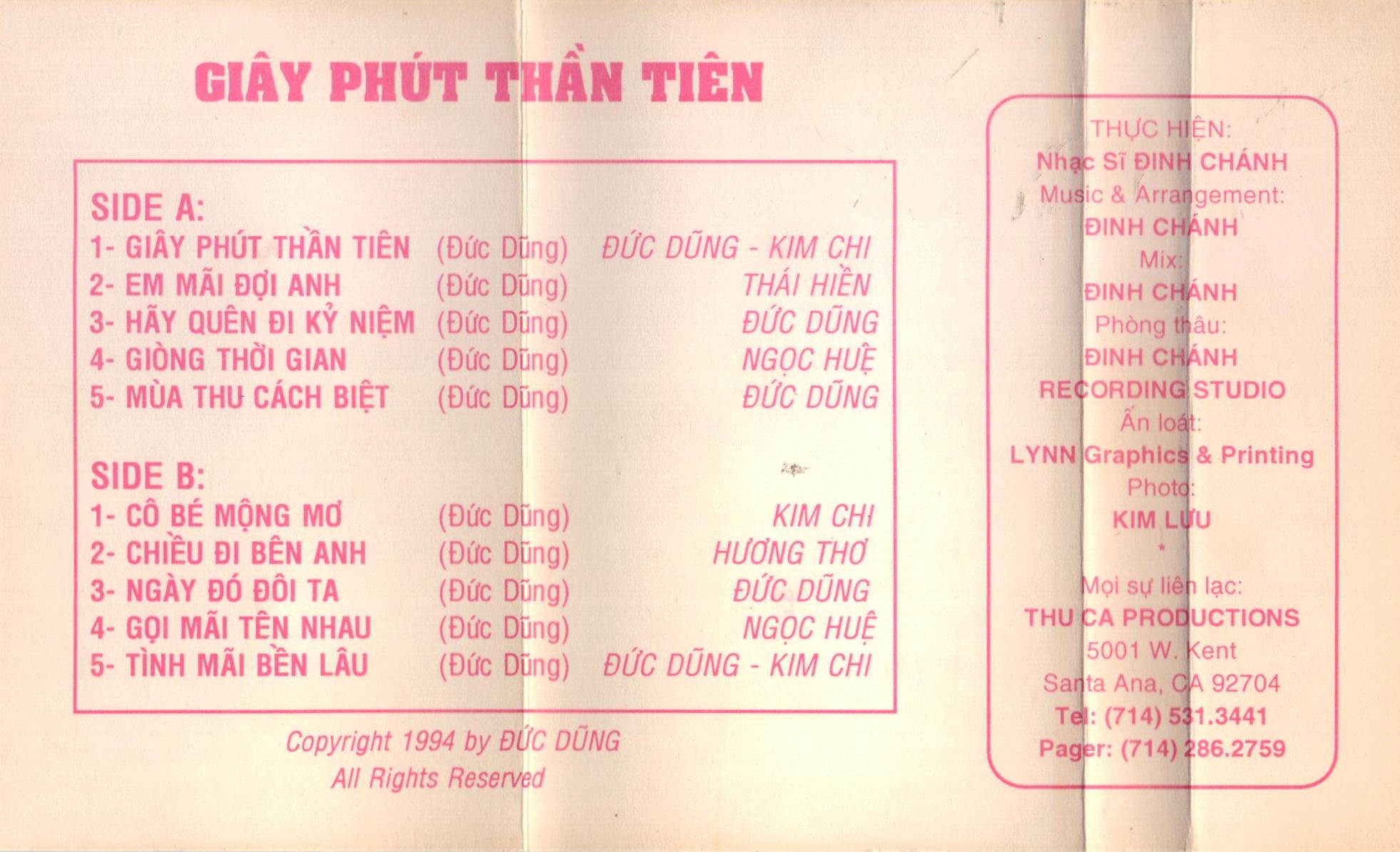 Tape Đức Dũng - Giây Phút Thần Tiên