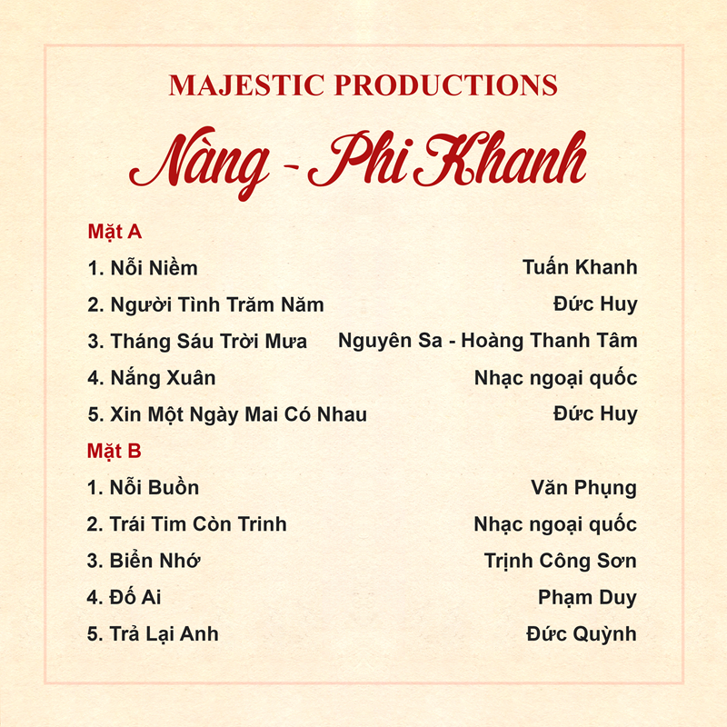 Tape Majestic - Nàng - Phi Khanh