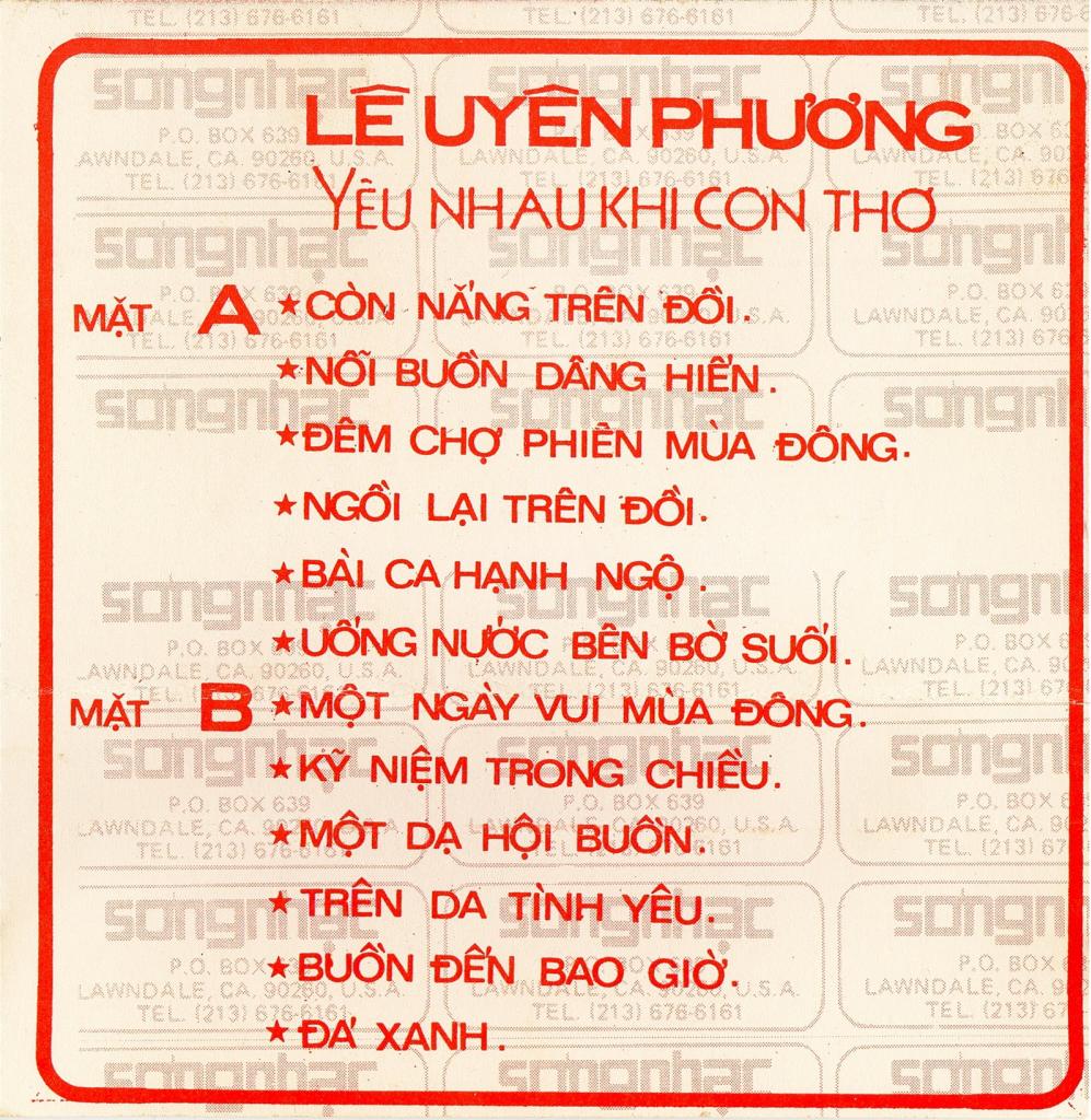 Tape Tơ Vàng 2 - Yêu Nhau Khi Còn Thơ - Lê Uyên Phương