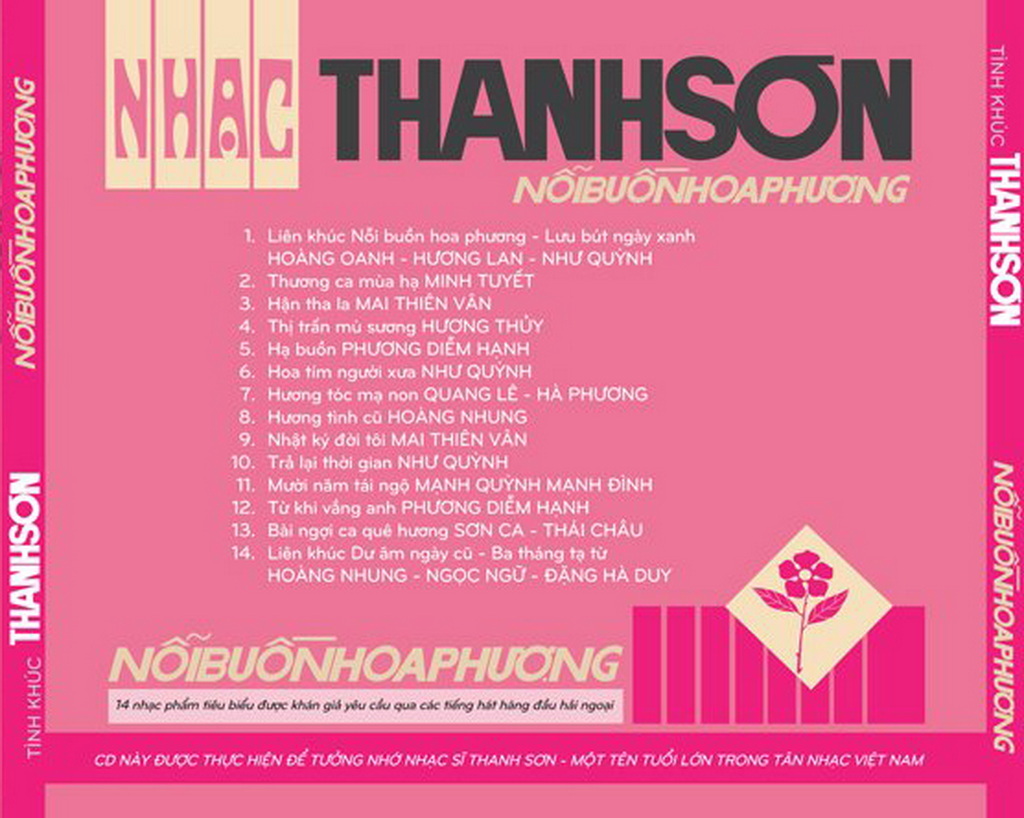 Acoustic Research CD - Tình Khúc Thanh Sơn - Nỗi Buồn Hoa Phương