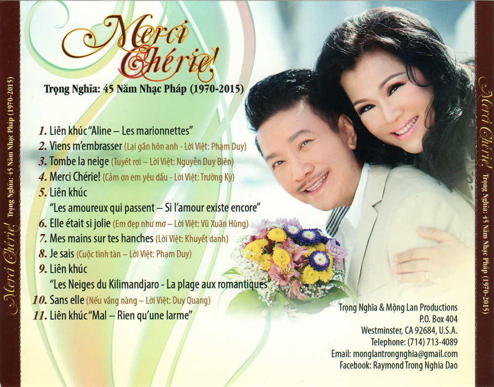 Trọng Nghĩa & Mộng Lan CD - Merci Cherie - Trọng Nghĩa