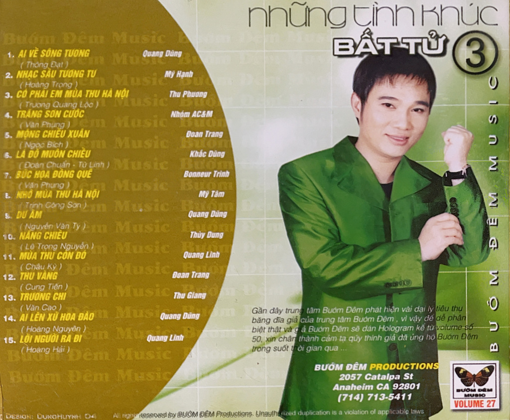 Bướm Đêm CD27 - Những Tình Khúc Bất Tử Vượt Thời Gian 3 - Lời Người Ra Đi